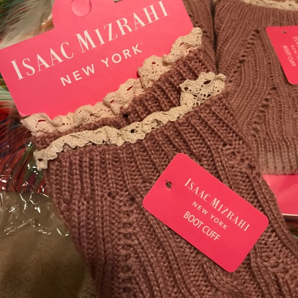Isaac Mizrahi NWT boot cuffs dusty rose color - Picture 2 of 2